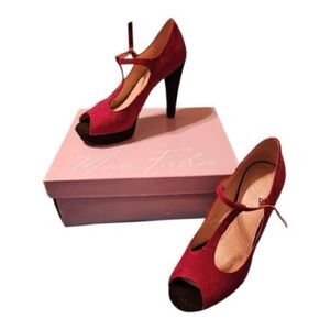 Marc Fisher Red Peep Toe Heels